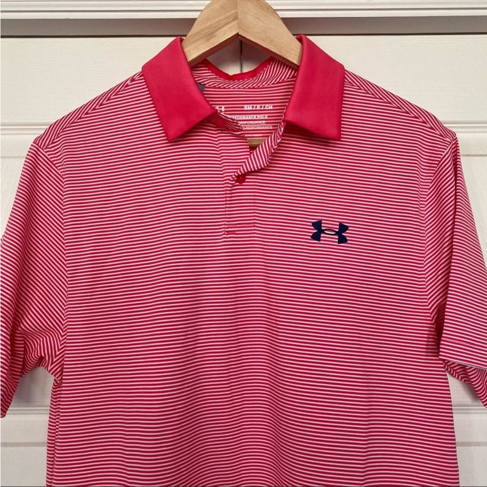 {Under Armour} Striped Classic-Fit Performance Golf Polo - Men’s Small - NWT - Picture 3 of 11